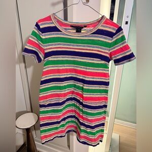 MARC BY MARC JACOBS  Mod Multi Stripe Jersey T-Shirt Knit Mini Dress